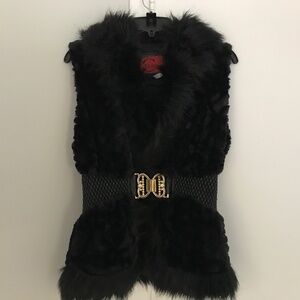 Faux Fur Black Vest